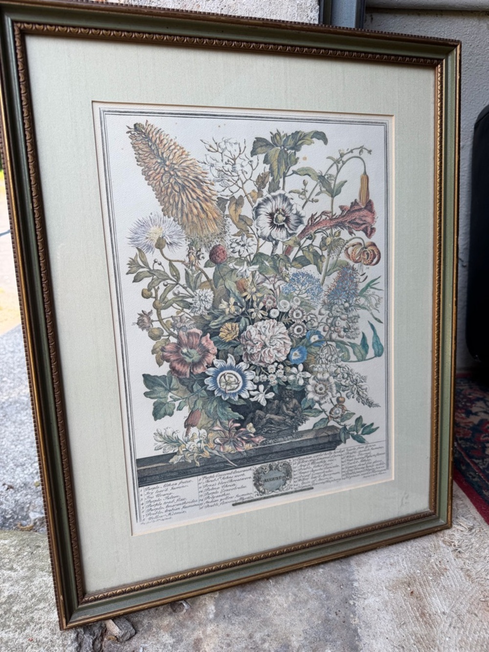 Vintage August the series The Twelve Months of Flowers by Henry Fletcher Print